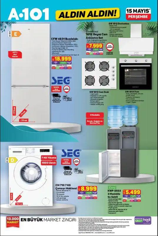 A101 15 Mayıs Aktüel Kataloğu: Buzdolabından Oyuncaklara İndirim Fırsatları!