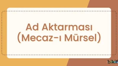 Ad aktarması nedir, mecaz-ı mürsel ile farkı ne, 20 örnekle