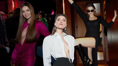 Oyuncu Afra Saraçoğlu, Bebek Parkı’nda güvenlik görevlileri eşliğinde yürürken görüntülendi.