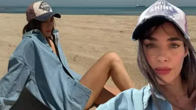 Oyuncu Bensu Soral, sahil pozlarıyla sosyal medyayı salladı. Instagram'da paylaştığı