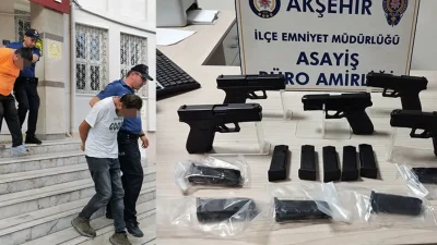 Konya’nın Akşehir ilçesinde, D-300 kara yolu uygulama noktasında durdurulan bir