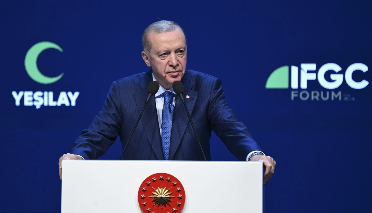 Cumhurbaşkanı Recep Tayyip Erdoğan , İstanbul’da Uluslararası Yeşilay Federasyonu Forumu’nda