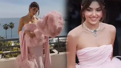 Hande Erçel Cannes Film Festivali'ne katıldı, kırmızı halıda büyüledi! Ayrılık