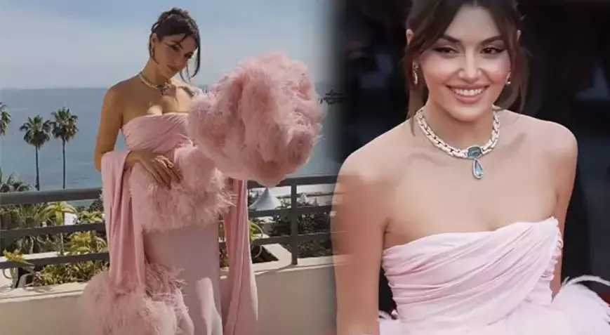 Hande Erçel Cannes Film Festivali'ne katıldı, kırmızı halıda büyüledi! Ayrılık