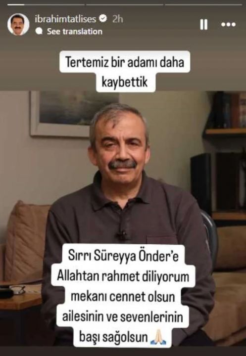 Sırrı Süreyya Önder’in Ardından Ünlü İsimlerden Mesajlar: Tatlıses, Samyeli, Kırmızıgül ve Diğerleri