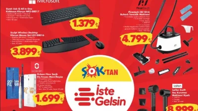 ŞOK 7-13 Mayıs aktüel kataloğu ile teknoloji, ev eşyası ve