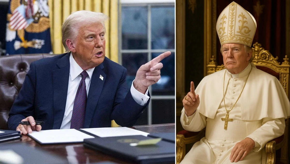 ABD Başkanı Donald Trump’ı “Papa” olarak gösteren yapay zekayla üretilmiş