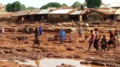 Nijerya'nın Nijer eyaletindeki Mokwa kasabasında meydana gelen sel felaketinde ölü