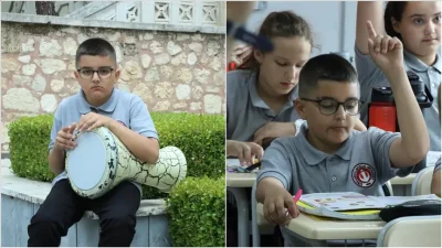 Kırklareli’nde 10 yaşındaki Eren Deniz Sayan, akıcı İngilizcesiyle düzenlenen “Dil