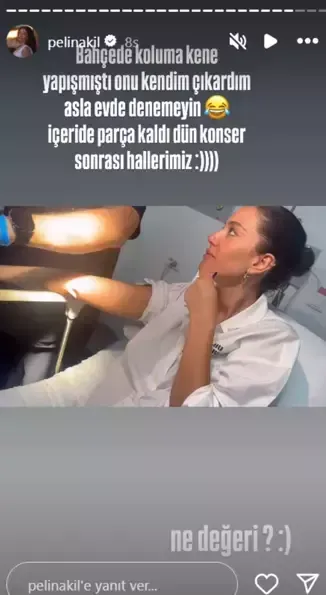 Oyuncu Pelin Akil, Harbiye Açıkhava Sahnesi’nde katıldığı Berkay Şahin konseri