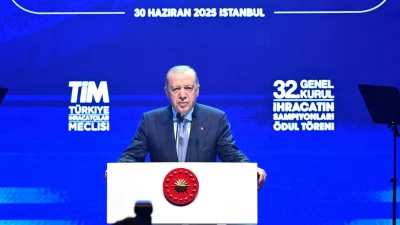 Cumhurbaşkanı Recep Tayyip Erdoğan, Haliç Kongre Merkezi'nde düzenlenen Türkiye İhracatçılar