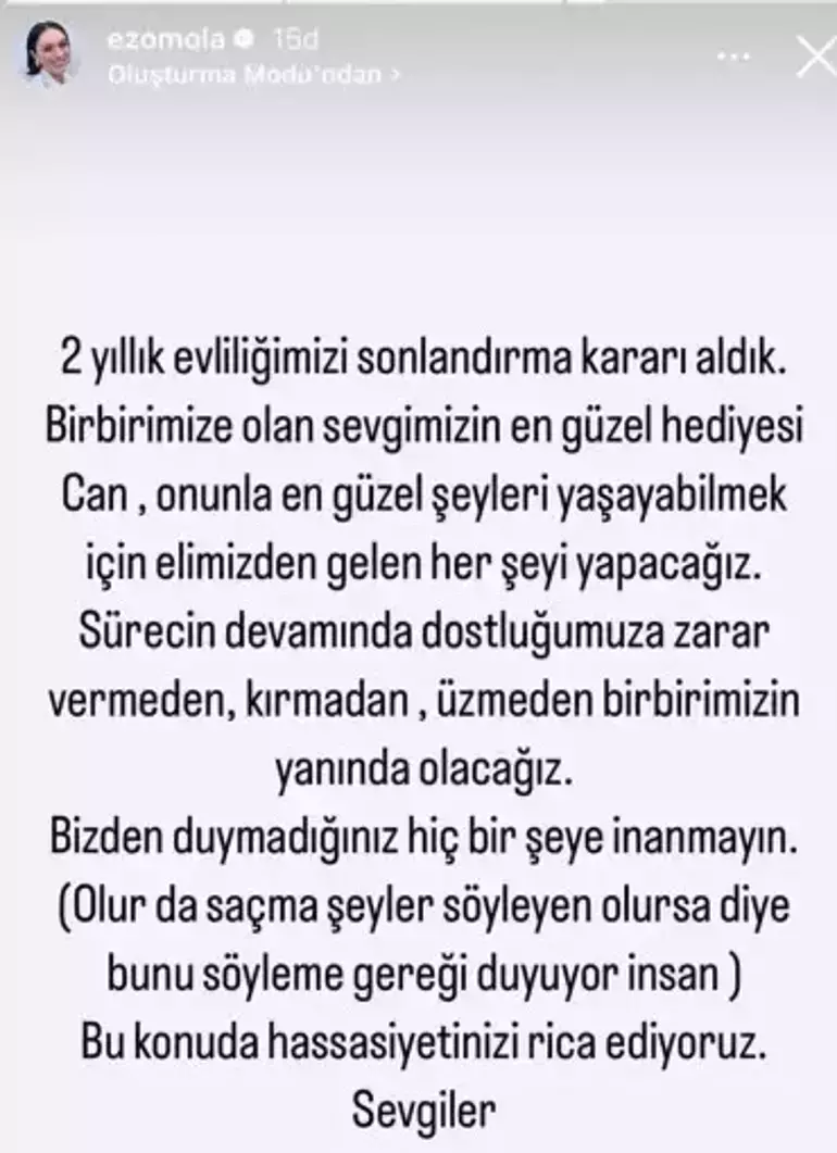 Ezgi Mola Boşandı! Küs Olduğu Enis Arıkan Ne Dedi?