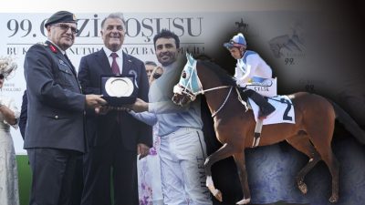 99. Gazi Koşusu’nu kazanan Cutha isimli safkanın sahibi Hulusi Çil