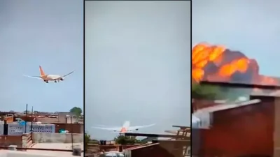 Hindistan’ın Ahmedabad kentinde 242 kişilik Air India uçağı yerleşim bölgesine