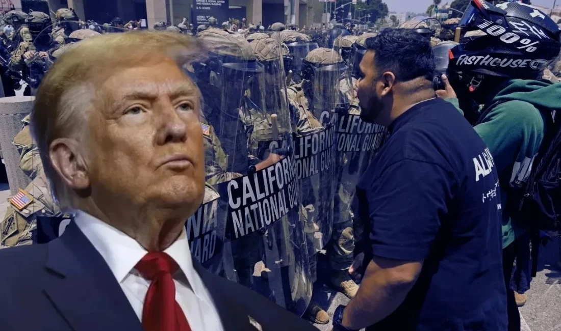 Trump'ın "Tükürürlerse vururuz" çıkışıyla Los Angeles'ta protestolar sertleşti. Vali Newsom'un