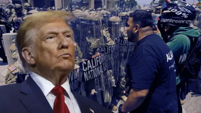 Trump'ın "Tükürürlerse vururuz" çıkışıyla Los Angeles'ta protestolar sertleşti. Vali Newsom'un