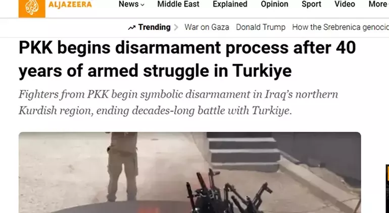 PKK’nın Silah Yakma Töreni Dünya Basınında Geniş Yankı Uyandırdı
