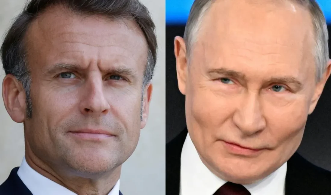 Rusya Devlet Başkanı Vladimir Putin ile Fransa Cumhurbaşkanı Emmanuel Macron