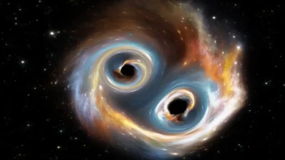 Milyarlarca yıl önce, her biri Güneş’in 100 katından büyük iki