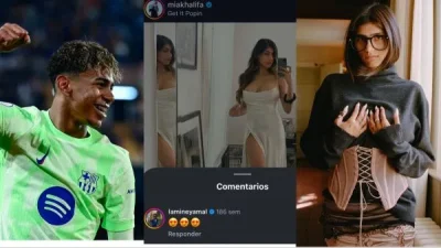 Genç futbol yıldızı Lamine Yamal, eski yetişkin film oyuncusu Mia