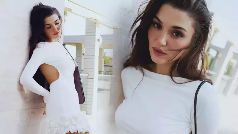 Hande Erçel’den Instagram’da Beğeni Rekoru Kıran Beyazlar İçinde Pozlar