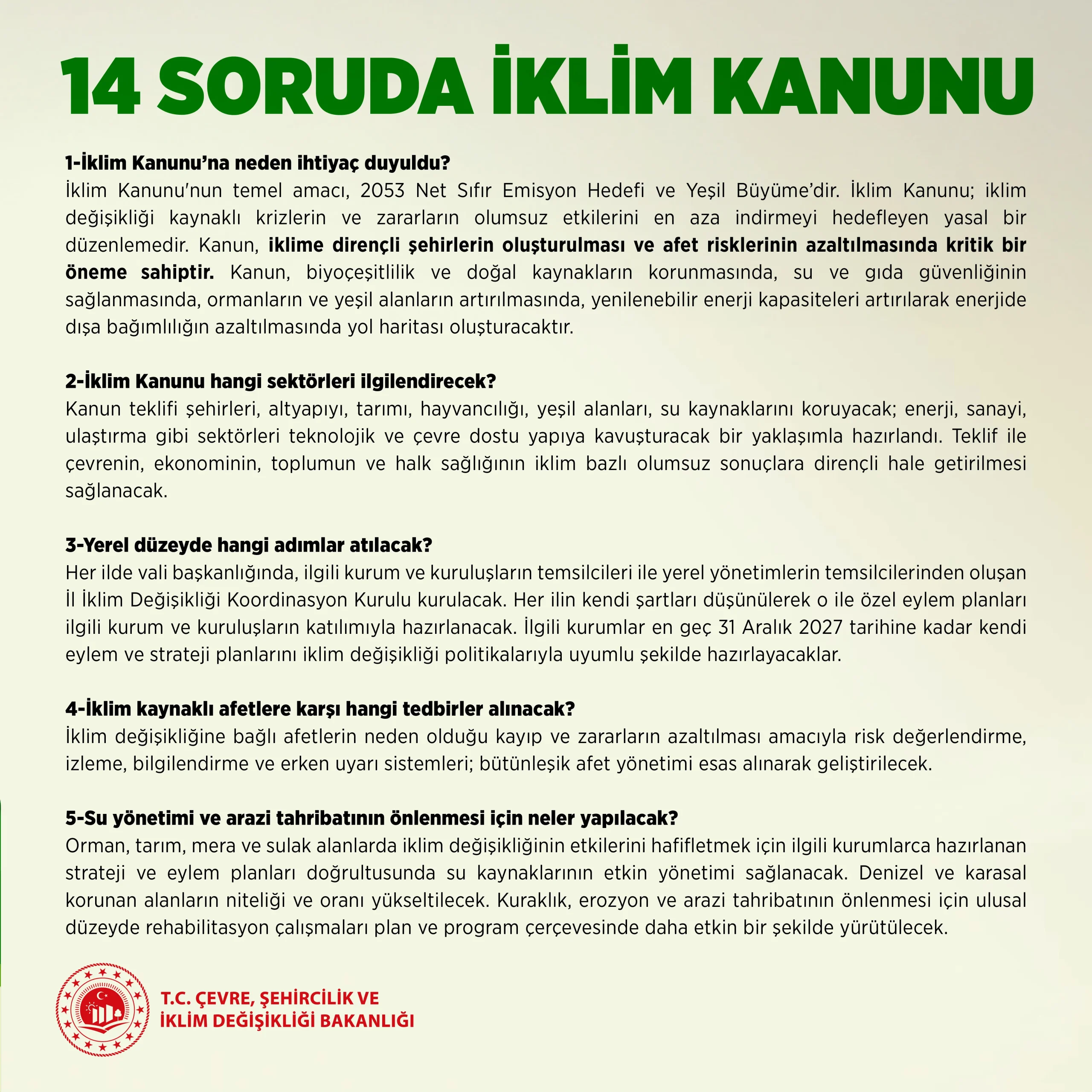 İklim Kanunu Nedir? Türkiye’nin Yeni Yeşil Yol Haritası