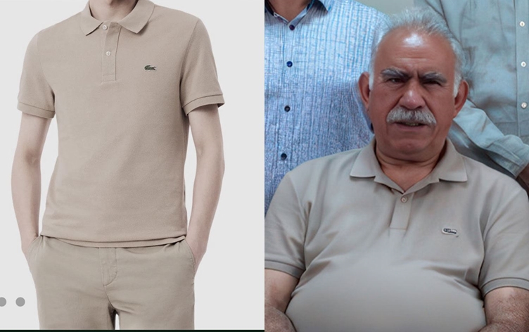 Abdullah Öcalan’ın 19 Haziran 2025 video mesajında giydiği Lacoste tişört