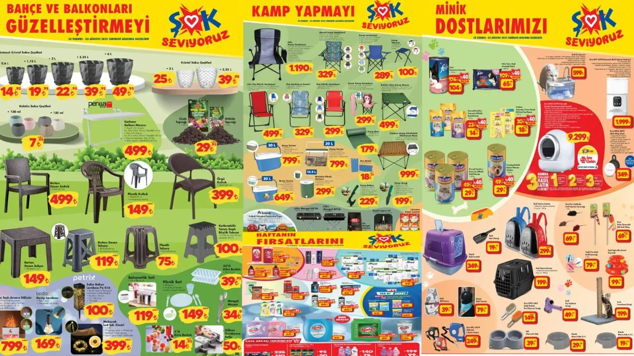ŞOK 30 Temmuz-5 Ağustos 2025 aktüel kataloğu geldi! Haftanın en