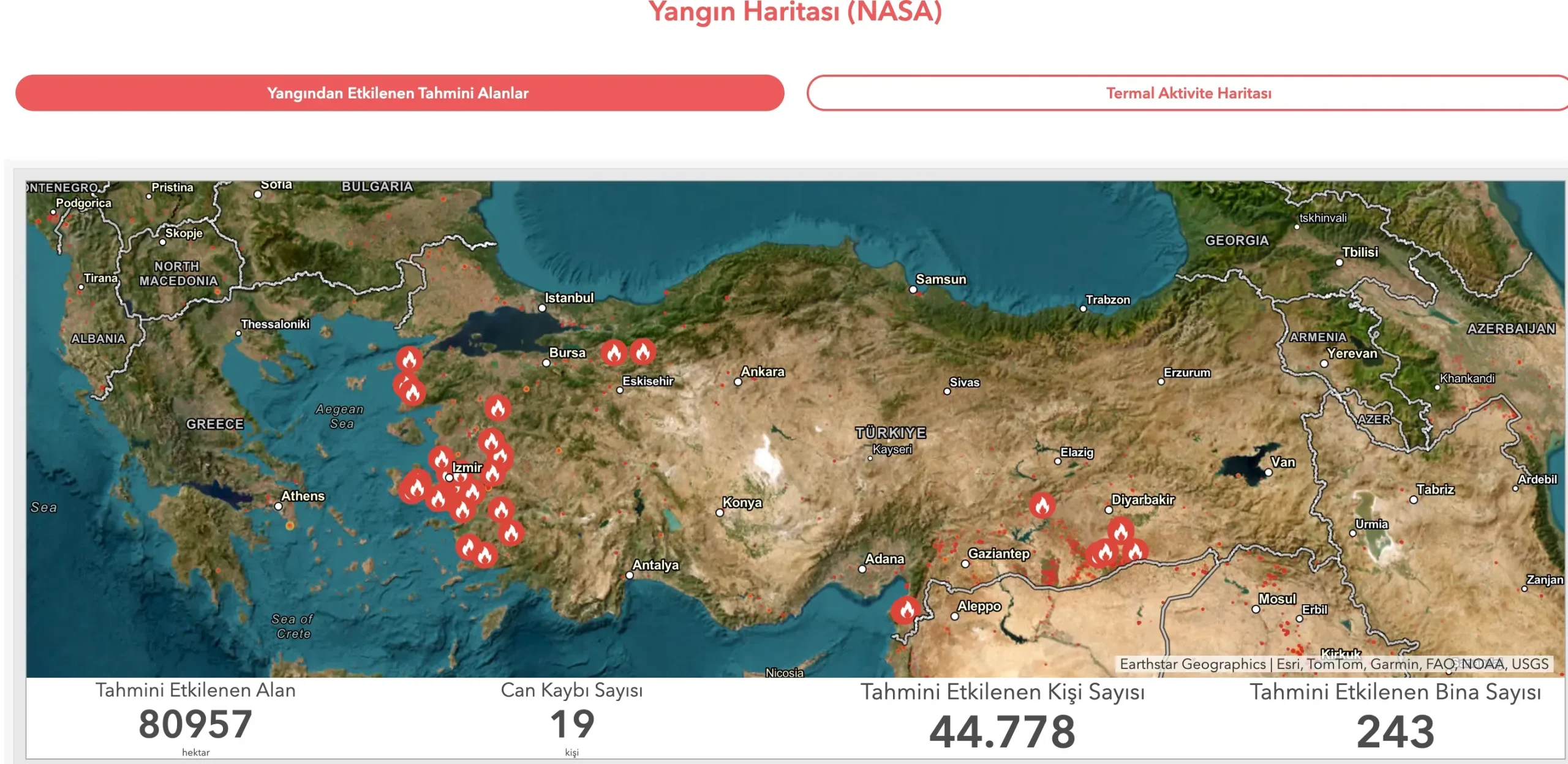 Türkiye Yangın Haritası 2025: Hangi Şehirlerde Yangın Var, Son Durum Ne?