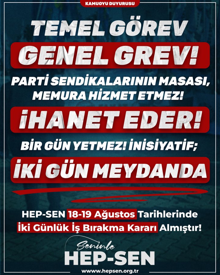 19 Ağustos 2025 Genel Grev Devam Ediyor mu, Memurlar Grevde mi? Bugün Hastaneler, Sağlık Ocakları Açık mı, Çalışıyor mu?