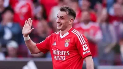 Portekiz’in köklü kulübü Benfica’da forma giyen milli futbolcu Kerem Aktürkoğlu,