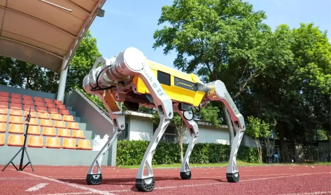 Zhejiang Üniversitesi’nin dört ayaklı robotu White Rhino, 100 metrelik koşuda