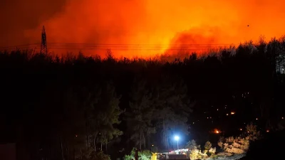 İzmir Buca’da minibüste başlayan ve ormana sıçrayan yangın rüzgarın etkisiyle