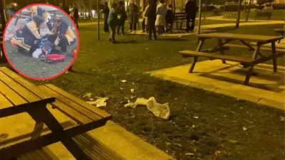 Esenyurt’ta bir parkta bir araya gelen evli çift arasındaki tartışma