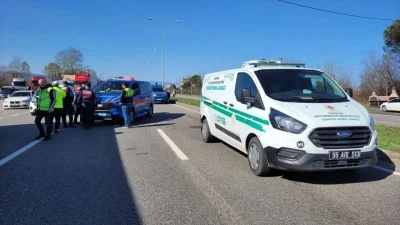 Samsun’un Çarşamba ilçesinde yolun karşısına geçmeye çalışan 70 yaşındaki vatandaşa