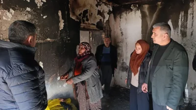 Niğde’nin Çamardı ilçesinde bir evde meydana gelen korkunç yangın mahalle