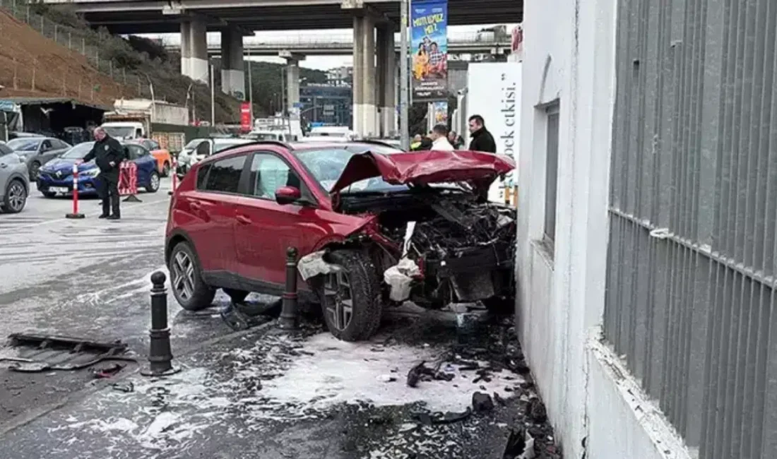 İstanbul Kağıthane’de sabah saatlerinde meydana gelen feci kazada facianın eşiğinden