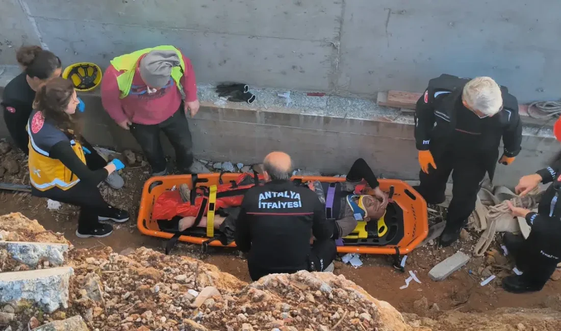 Antalya’nın Kepez ilçesinde devam eden bir inşaat çalışması sırasında zeminin