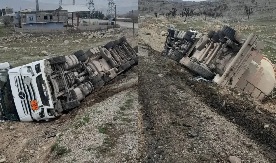 Şırnak’ta seyir halindeki su tankerinin kontrolden çıkarak devrilmesi sonucu meydana
