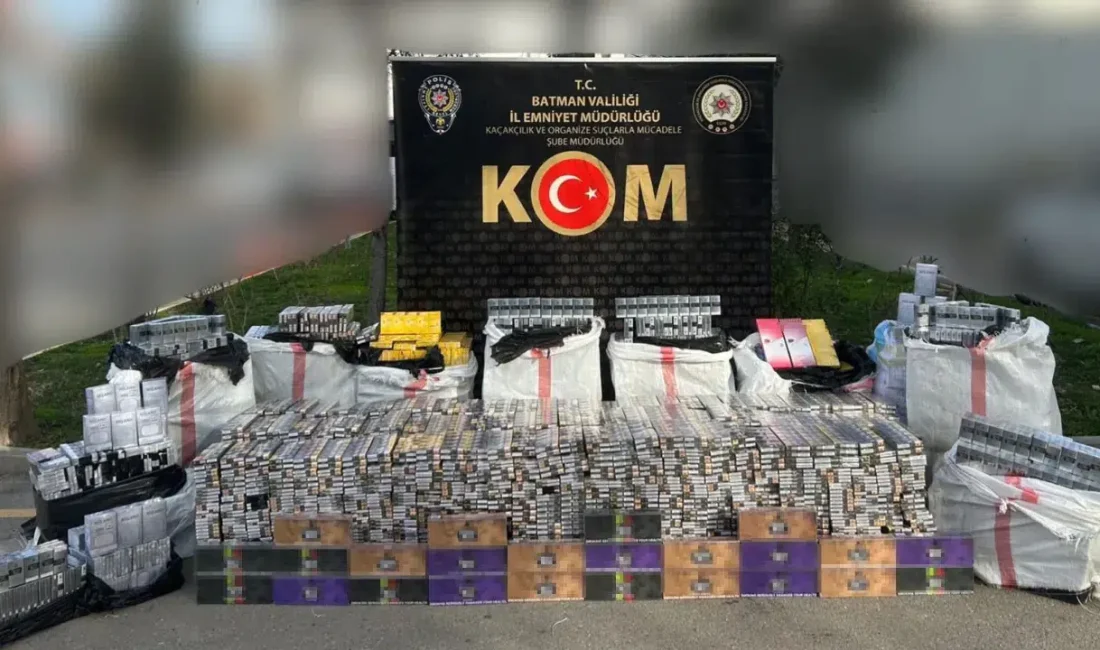 Batman’da emniyet güçlerinin gerçekleştirdiği kapsamlı kaçakçılık operasyonunda piyasaya sürülmeye hazırlanan