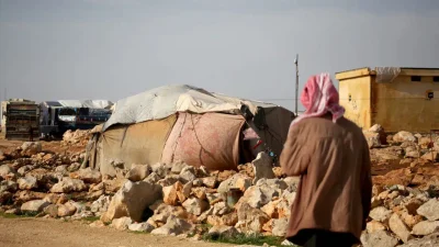 Beşşar Esed rejiminin saldırıları nedeniyle evlerini terk etmek zorunda kalan
