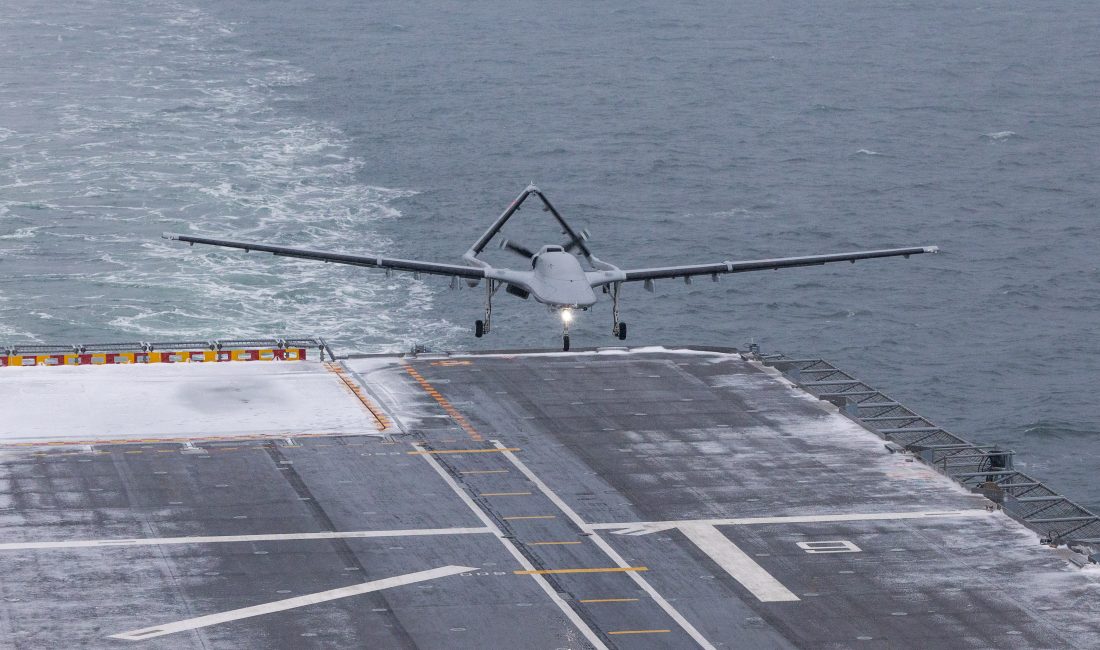 NATO’nun Steadfast Dart 2026 tatbikatı kapsamında TCG ANADOLU gemisinde konuşlanan