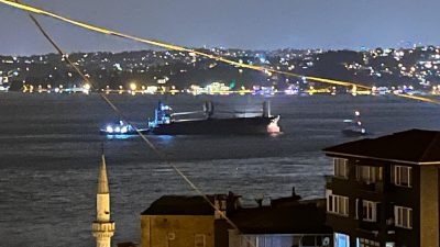 22 Ocak’ta Karadeniz’de İHA’larla vurulan, Şubat başında İstanbul’da karaya oturan