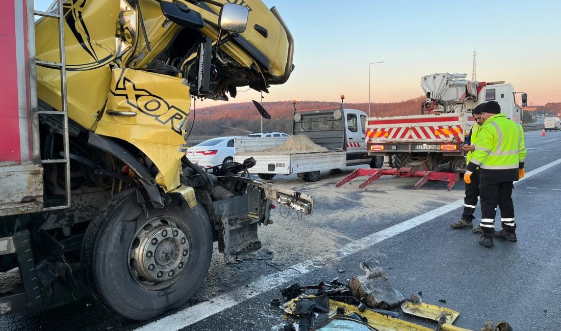 Kuzey Marmara Otoyolu Edirne istikametinde sabahın erken saatlerinde meydana gelen