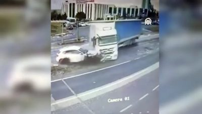 Tekirdağ’ın Ergene ilçesinde meydana gelen ve yürekleri ağza getiren trafik