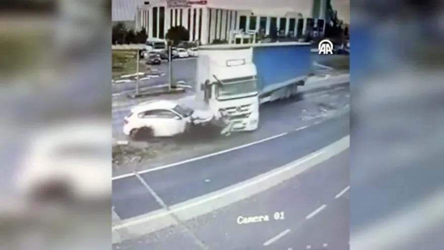 Tekirdağ’ın Ergene ilçesinde meydana gelen ve yürekleri ağza getiren trafik