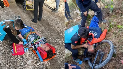 Antalya’da dağlık arazide pedal çevirdiği sırada direksiyon hakimiyetini kaybeden genç,