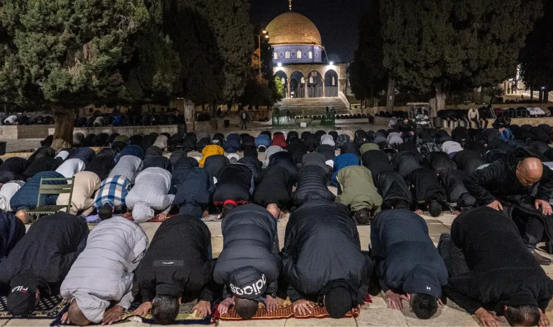 İsrail işgali altındaki Doğu Kudüs’te bulunan Mescid-i Aksa’da Ramazan ayının