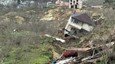 Ordu’nun Fatsa ilçesinde etkili olan şiddetli sağanak yağışın ardından İslamdağ