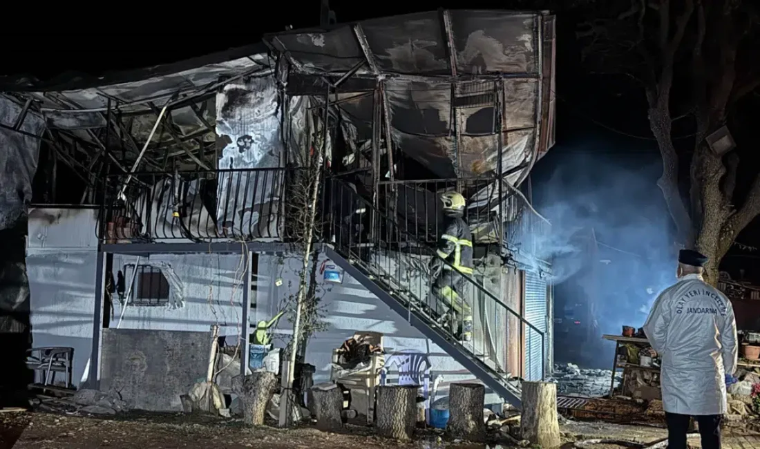 Uşak’ın Sivaslı ilçesinde gece saatlerinde yükselen alevler büyük bir trajediye